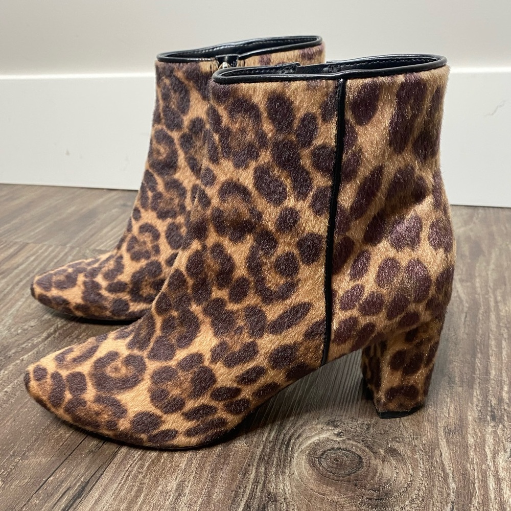 Nine West Faux Fur Cheetah Bootie Size 7.5